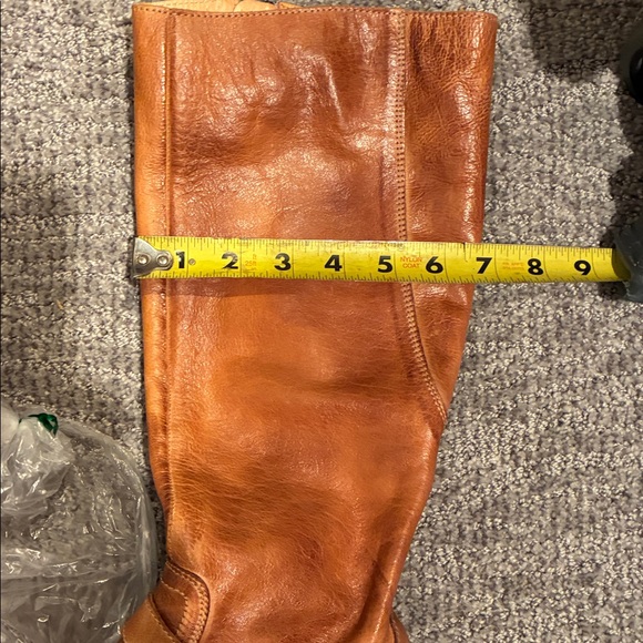 BED STU GLAYE WOMEN RIDING BOOTS BROWN LEATHER SIDE AND BACK ZIPPERS size 8.5 - Picture 14 of 16